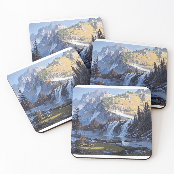 Item preview, Anime river with mountains landscape designed and sold by TheArtistOf2022.