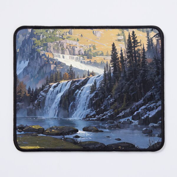 Item preview, Anime river with mountains landscape designed and sold by TheArtistOf2022.
