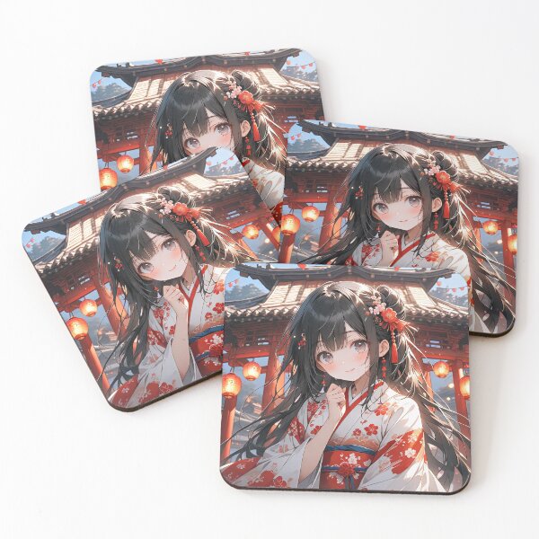 Item preview, Anime girl in kimono in Chinese temples art designed and sold by TheArtistOf2022.