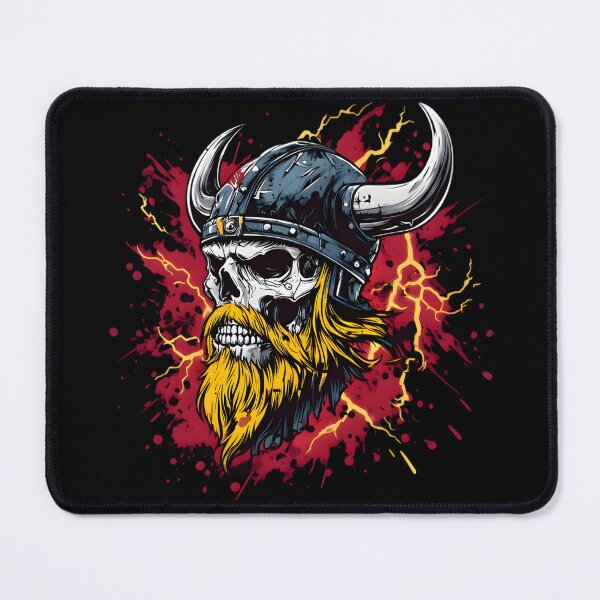 Item preview, Bold Viking Skull Art Print - Norse Warrior Skull with Helmet - Viking Wall Decor designed and sold by Charisma Enigma.
