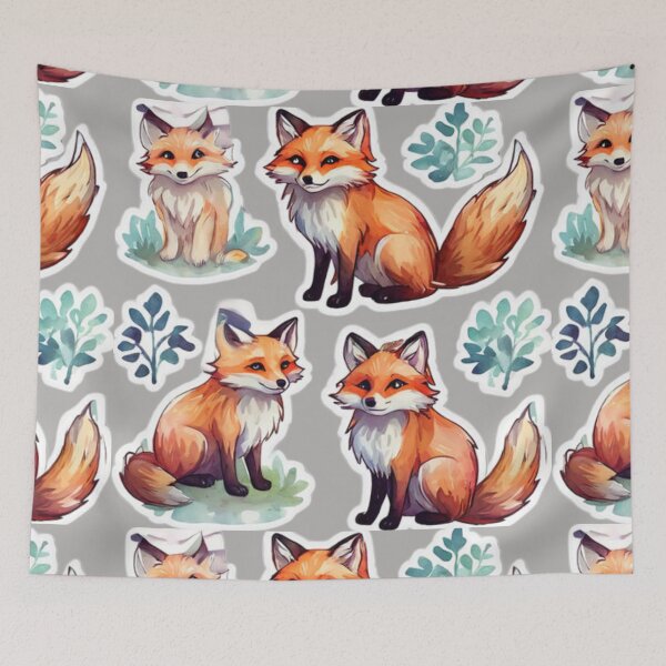 Item preview, Watercolor style fox designed and sold by Planetporridge.