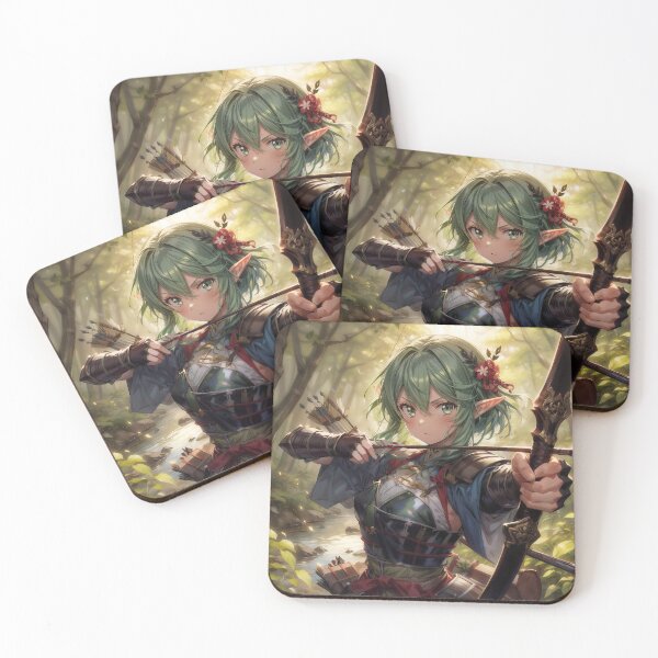 Item preview, New Anime archer warrior girl in forest art designed and sold by TheArtistOf2022.