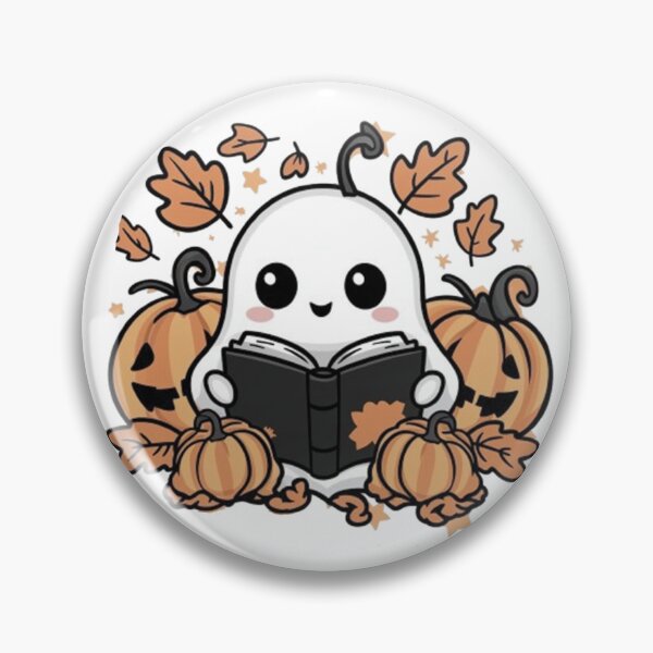 Artikelvorschau, Halloween Bücherwurm Geist T-Shirt, Kürbisse und Seiten Herbst Shirt entworfen und verkauft von cookigraphic.