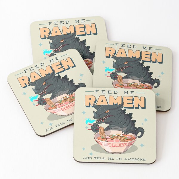 Item preview, Feed Me Ramen and Tell Me I'm Awesome - Kaiju Japanese designed and sold by Circle-Cats.