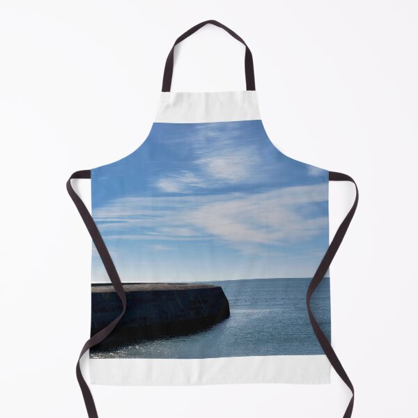 Item preview, Contrails above the Cobb Harbour Wall at Lyme Regis Dorset designed and sold by Dorset Girl.
