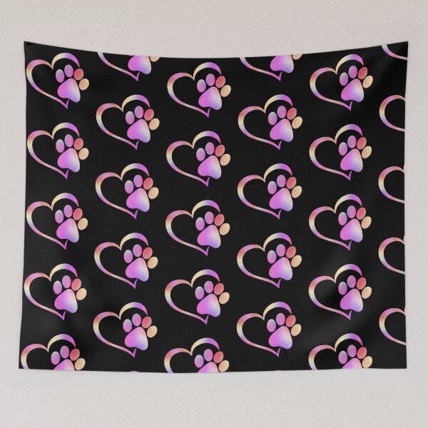 Item preview, Paw Print Heart - Gradient Pink designed and sold by JadeRyder.
