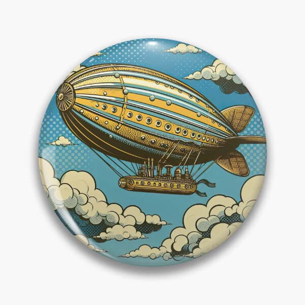 Item preview, Steampunk Airship Pop Art Style designed and sold by artofuniverse.