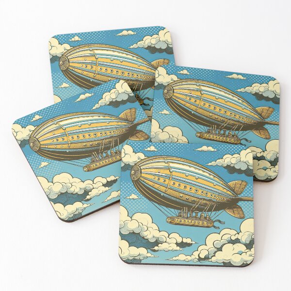 Item preview, Steampunk Airship Pop Art Style designed and sold by artofuniverse.