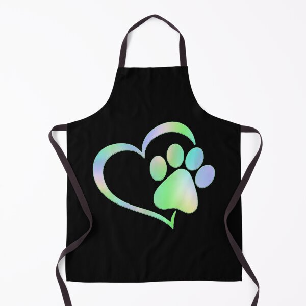 Item preview, Paw Print Heart - Gradient Green designed and sold by JadeRyder.