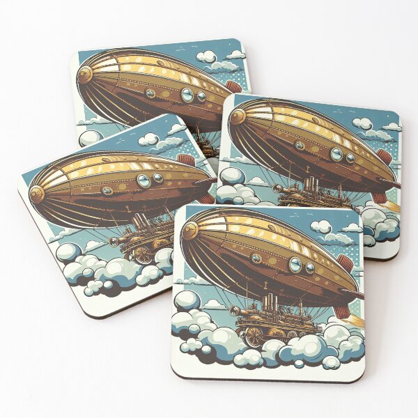 Item preview, Steampunk Airship Pop Art Style designed and sold by artofuniverse.