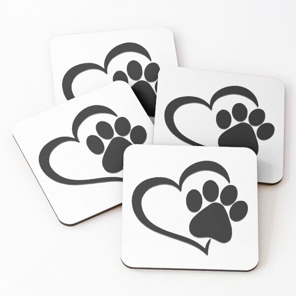 Item preview, Paw Print Heart - Black designed and sold by JadeRyder.