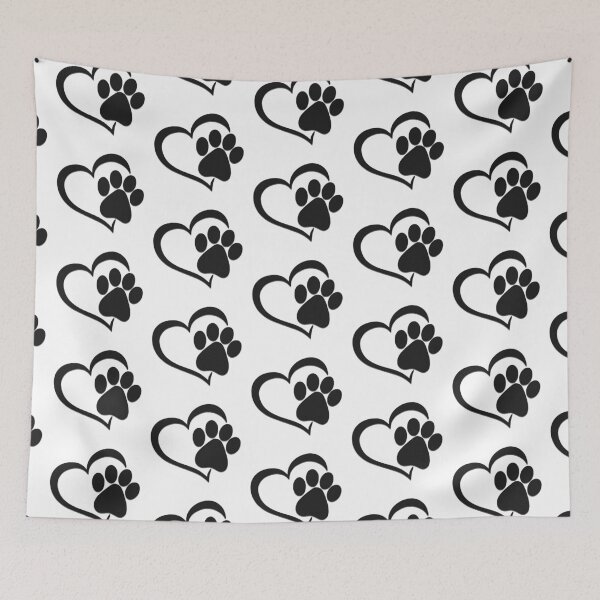 Item preview, Paw Print Heart - Black designed and sold by JadeRyder.