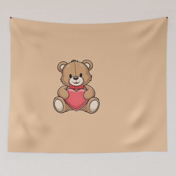 Item preview, Teddy Bear Holding a Heart designed and sold by kitty-kingdom.
