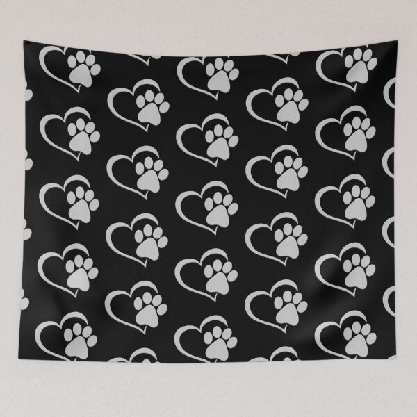 Item preview, Paw Print Heart - Light Gray designed and sold by JadeRyder.