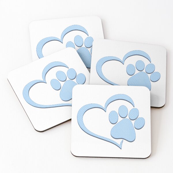 Item preview, Paw Print Heart - Blue designed and sold by JadeRyder.