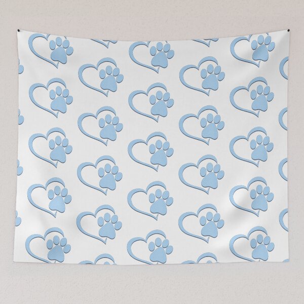 Item preview, Paw Print Heart - Blue designed and sold by JadeRyder.