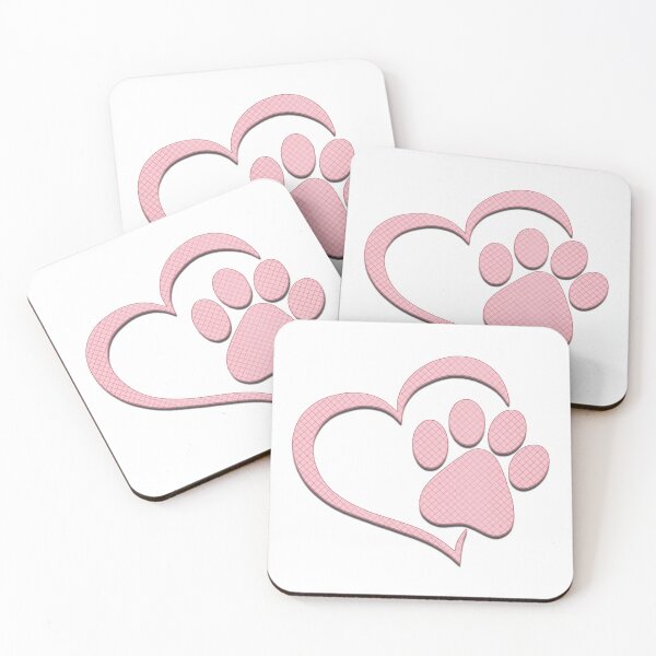 Item preview, Paw Print Heart - Pink designed and sold by JadeRyder.