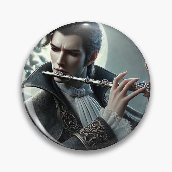 Item preview, "Eclipse Serenade: The Gothic Flautist" designed and sold by MySheetMusicArt.