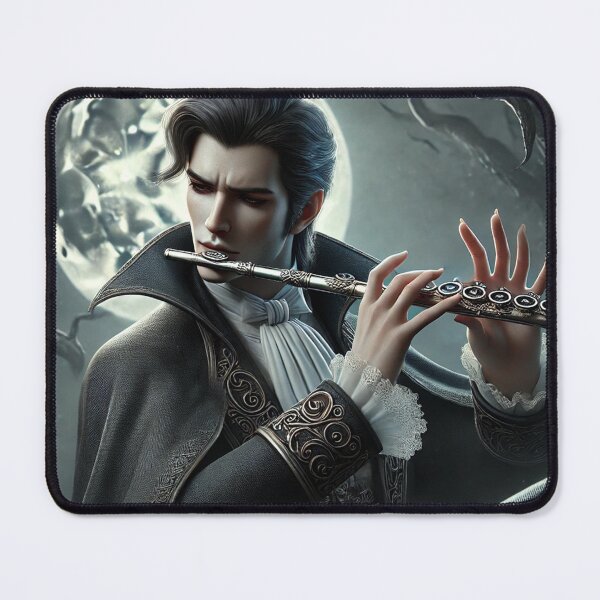 Item preview, "Eclipse Serenade: The Gothic Flautist" designed and sold by MySheetMusicArt.