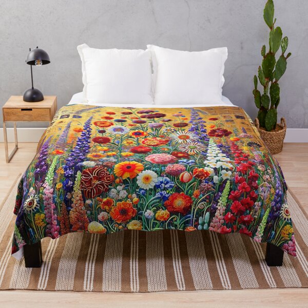 Item preview, Gustav Klimt Flowers and Gold designed and sold by maniacfitness.