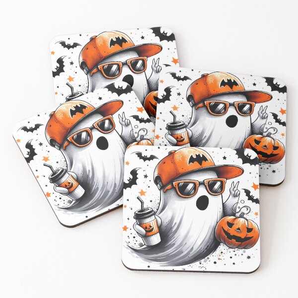 Item preview, Spooky, Chill Ghost,with Coffee and Pumpkin designed and sold by PMBlack1990.