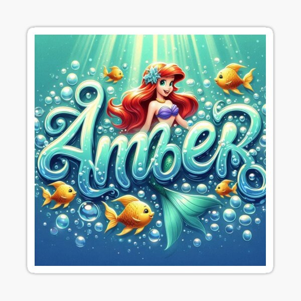 Artikel-Vorschau von Amber Name Kleine Meerjungfrau, designt und verkauft von TapTapBiEm.