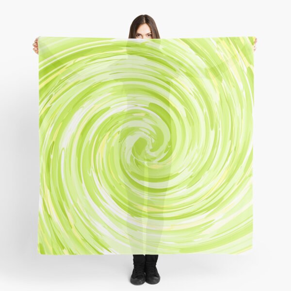 Lime Green Abstract Scarf