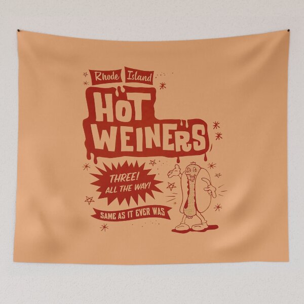 Item preview, Vintage Rhode Island Hot Weiners - red print designed and sold by retropetrol.