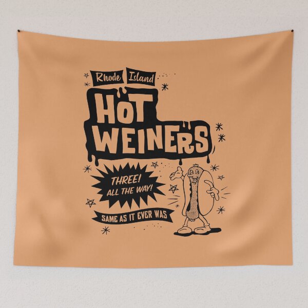 Item preview, Vintage Rhode Island Hot Weiners - black print designed and sold by retropetrol.