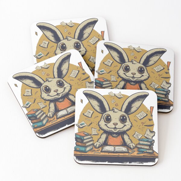 Item preview, Cartoon Rabbit with Books  designed and sold by Proximashop.
