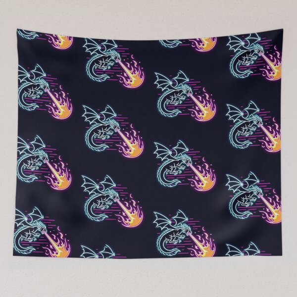Item preview, Dragon Flaming Pop Art Style designed and sold by artofuniverse.