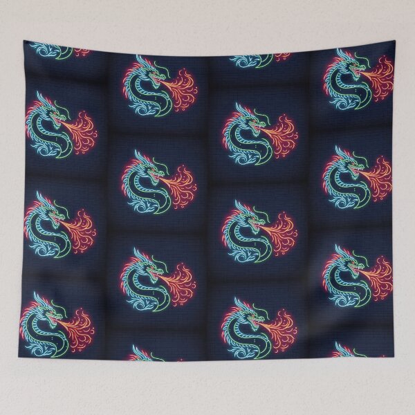 Item preview, Dragon Flaming Pop Art Style designed and sold by artofuniverse.
