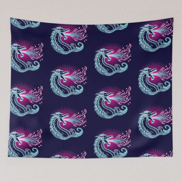 Item preview, Dragon Flaming Pop Art Style designed and sold by artofuniverse.