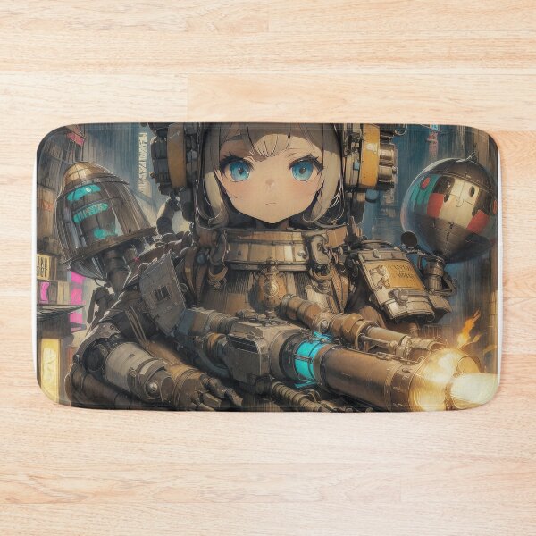 Item preview, Mech scifi girl in a city art designed and sold by TheArtistOf2022.