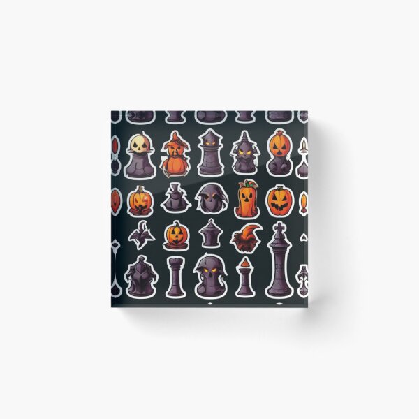 Item preview, Halloween Chess Pattern designed and sold by Planetporridge.