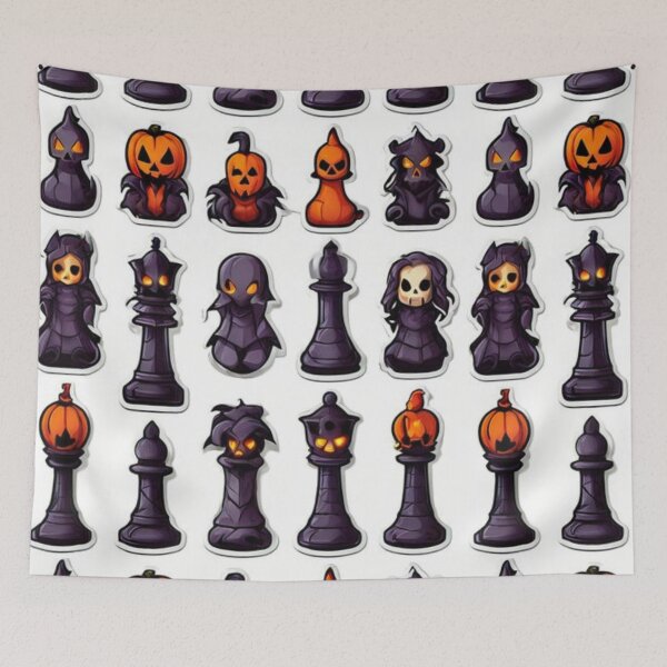 Item preview, Halloween Chess Pattern Artwork designed and sold by Planetporridge.