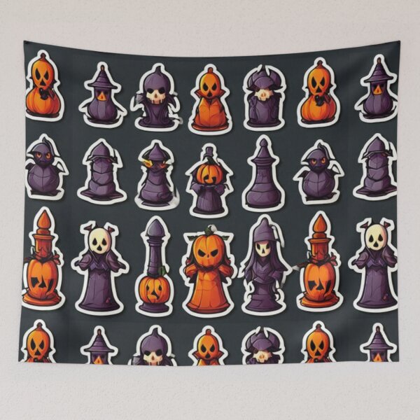 Item preview, Halloween Chess Pattern Art designed and sold by Planetporridge.