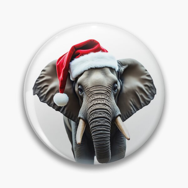 Item preview, Funny Elephant Wearing Christmas Hat designed and sold by LazyOwlStore.
