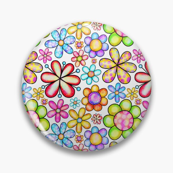 Item preview, Colorful Retro Flower All Over Print Pattern designed and sold by AlienOccupation.