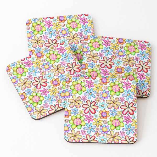 Item preview, Colorful Retro Flower All Over Print Pattern designed and sold by AlienOccupation.