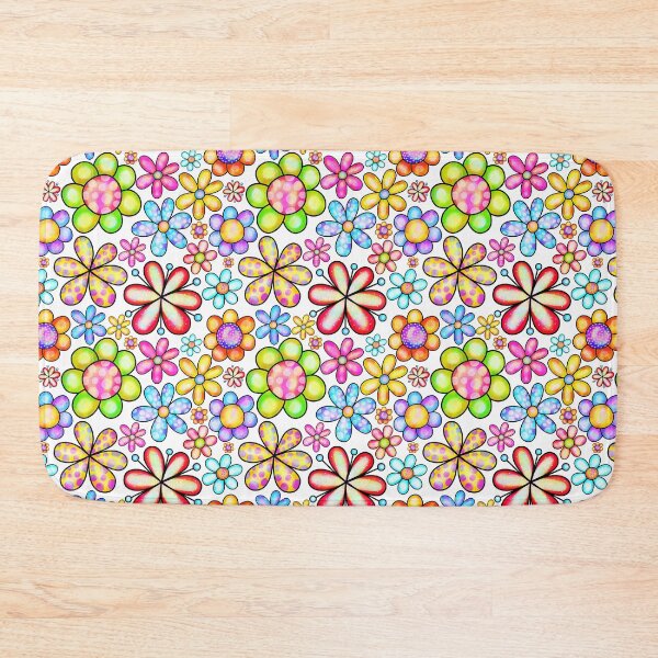 Item preview, Colorful Retro Flower All Over Print Pattern designed and sold by AlienOccupation.