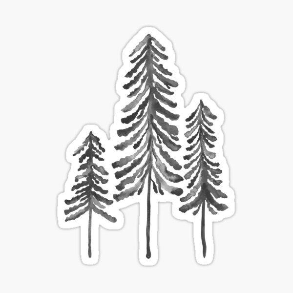 Wolf in Treeline Vinyl Decal - RV Graphics Motorhome Pine Trees