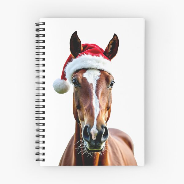 Item preview, Funny Horse Wearing Christmas Hat designed and sold by LazyOwlStore.