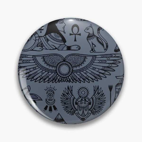 Item preview, Egyptian symbols on blue designed and sold by AnnabellaRh.