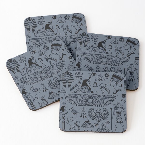Item preview, Egyptian symbols on blue designed and sold by AnnabellaRh.