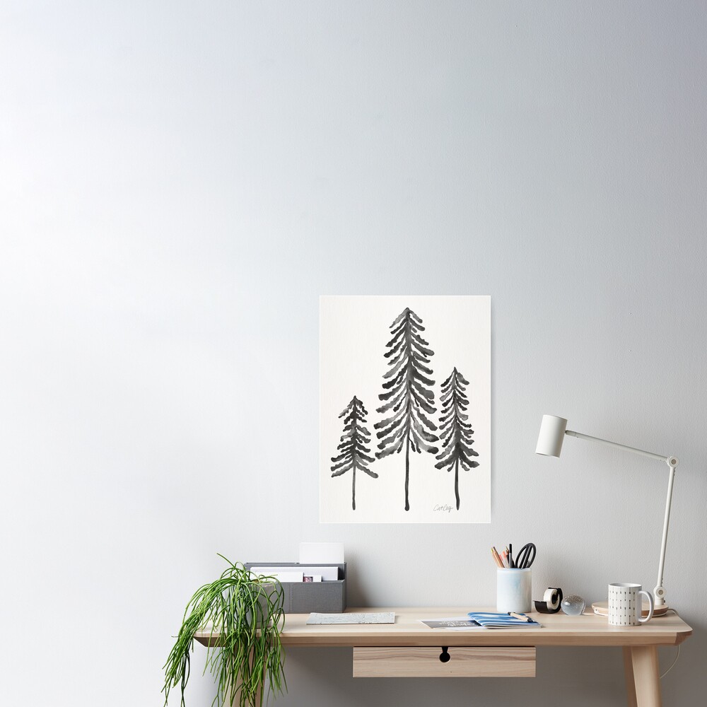 Mini Pine Tree Wall Decal, Pine Tree Wall Decor