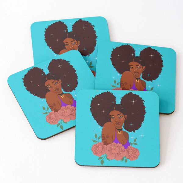 Item preview, Afro Puffs N' Peonies designed and sold by S3_Illustration.