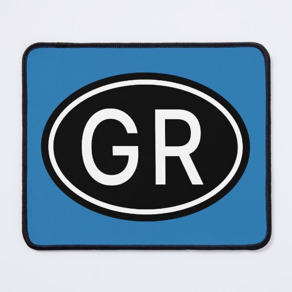 Item preview, GR Initials Monogram Oval White Letters designed and sold by Jeallan Designs.