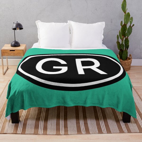 Item preview, GR Initials Monogram Oval White Letters designed and sold by Jeallan Designs.