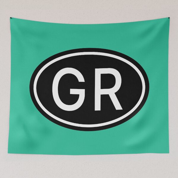 Item preview, GR Initials Monogram Oval White Letters designed and sold by Jeallan Designs.